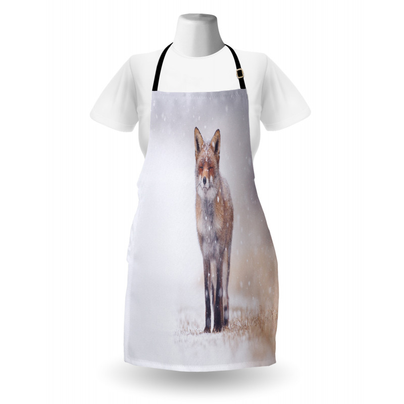 Rural Field Snow Stormy Apron