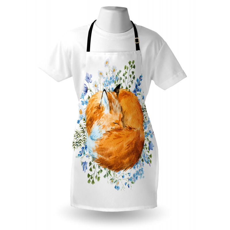 Sleeping Fox Watercolors Apron