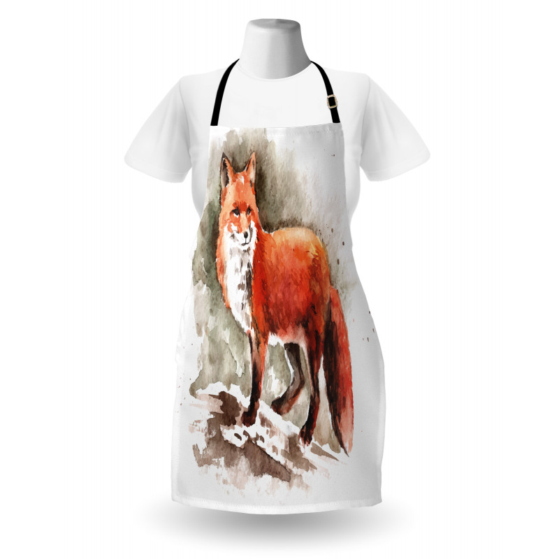 Watercolor Bushy Tail Tod Apron