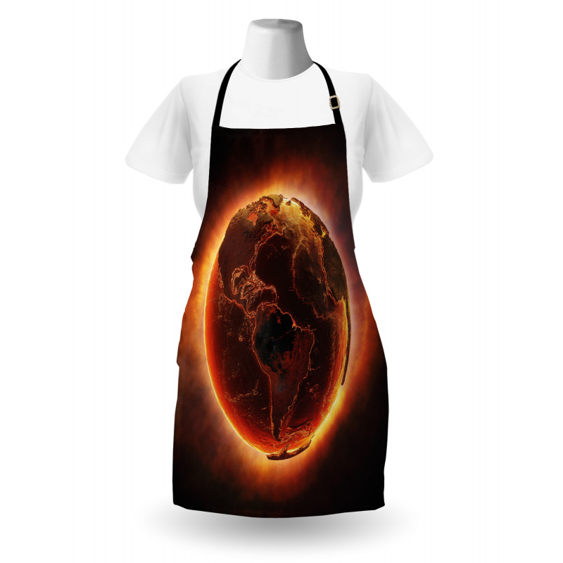 Vivid Burning Earth Heat Apron