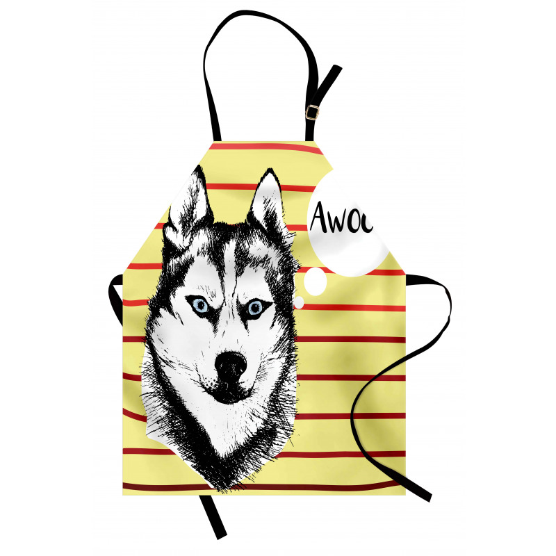 Husky Portrait Apron