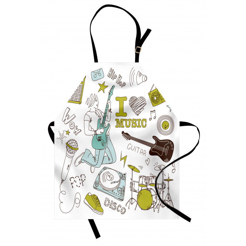 Love Music Sketch Apron