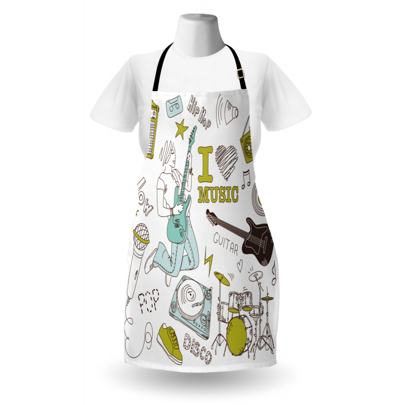 Love Music Sketch Apron