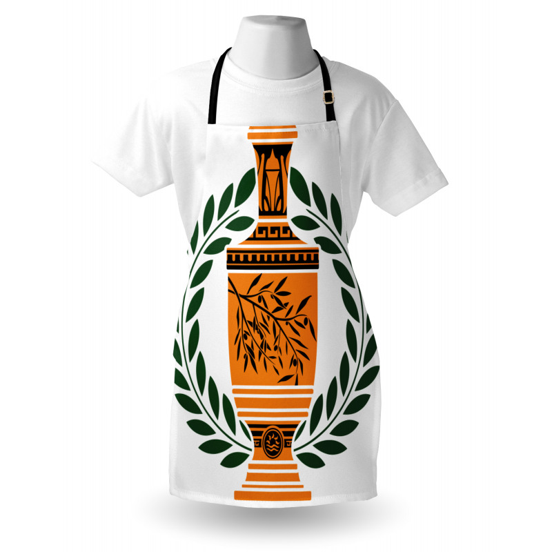 Greek Vase Laurel Apron