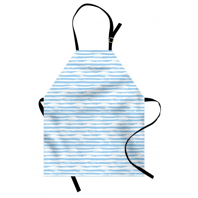 Soyut Mutfak Önlüğü Açık Mavi Çizgili