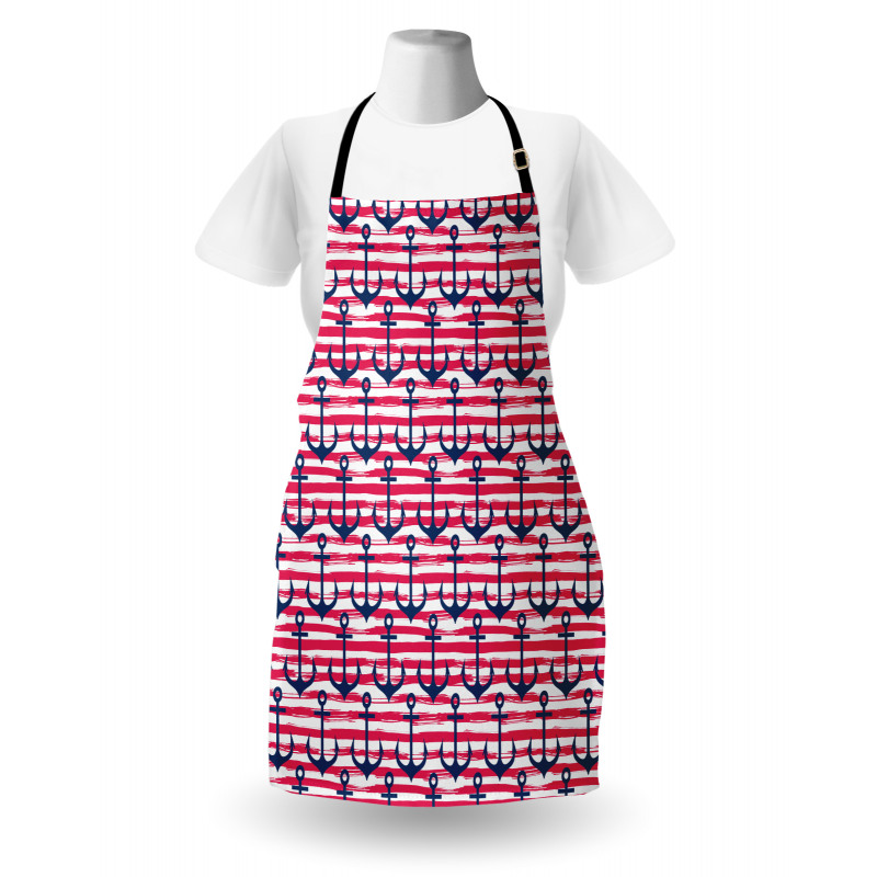 Blue Anchors Apron