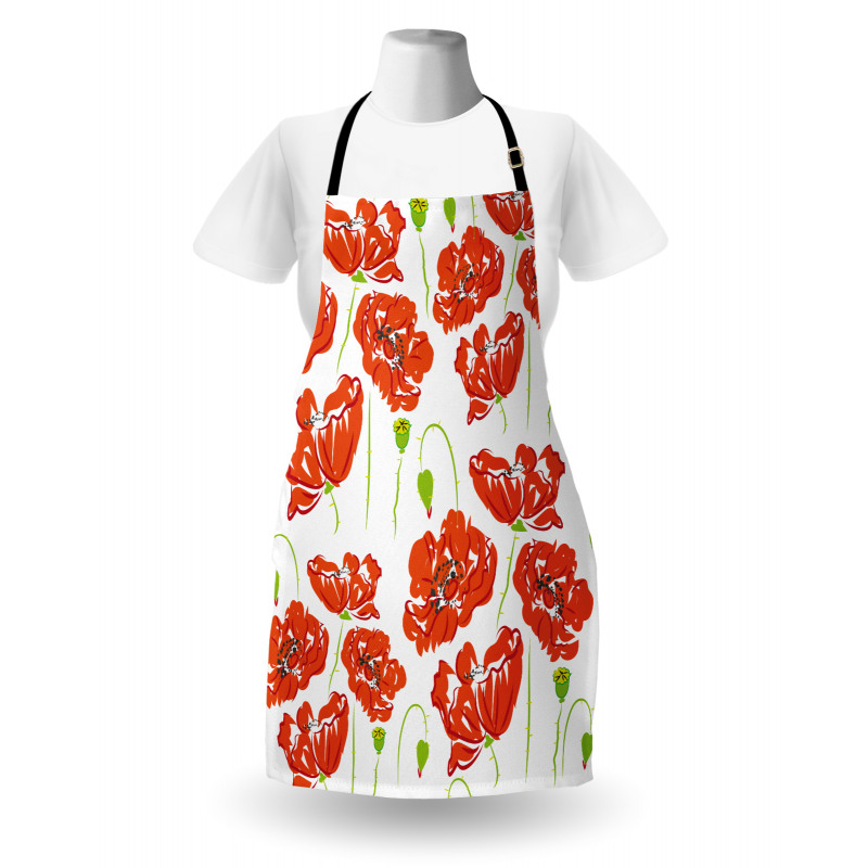 Doodle Poppies Apron