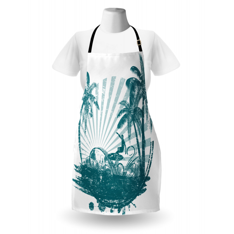 Grunge Tropical Apron