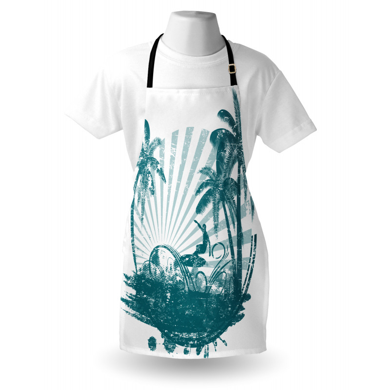 Grunge Tropical Apron