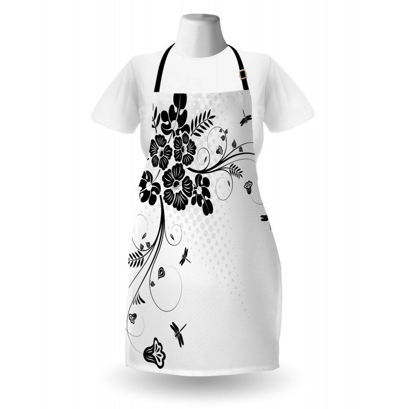 Fern Plants Floral Apron