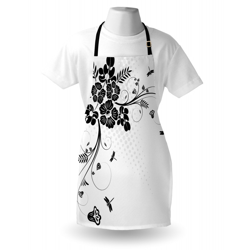 Fern Plants Floral Apron