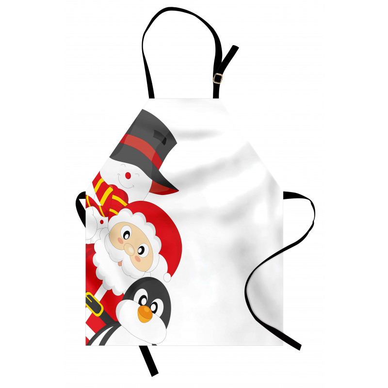 Happy Santa Penguin Apron