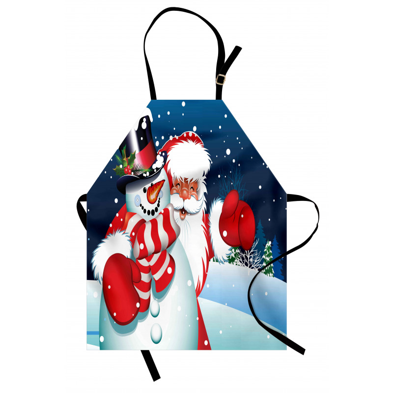 Santa Snowman Hug Apron