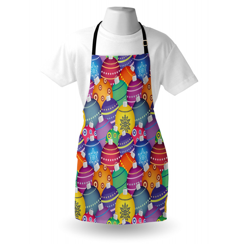 Colorful Xmas Balls Apron