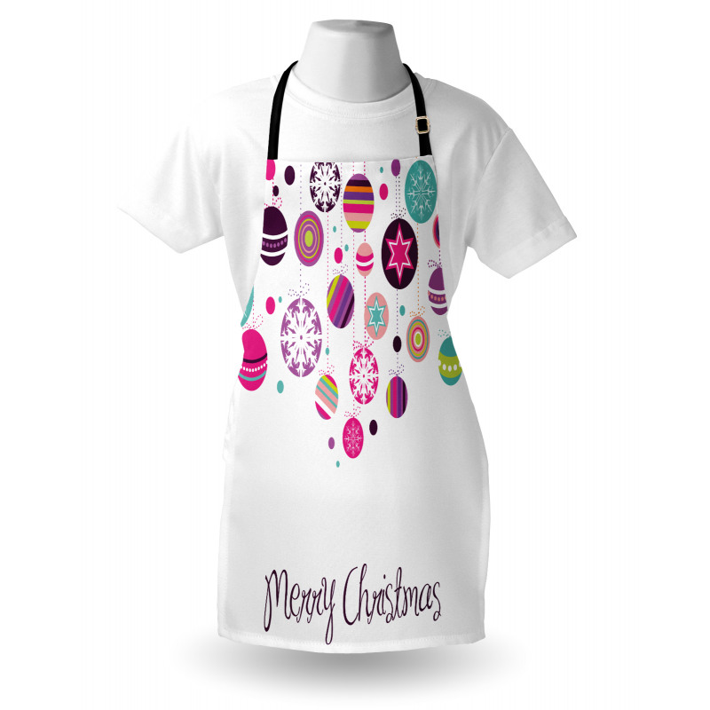 Retro Graphic Baubles Apron