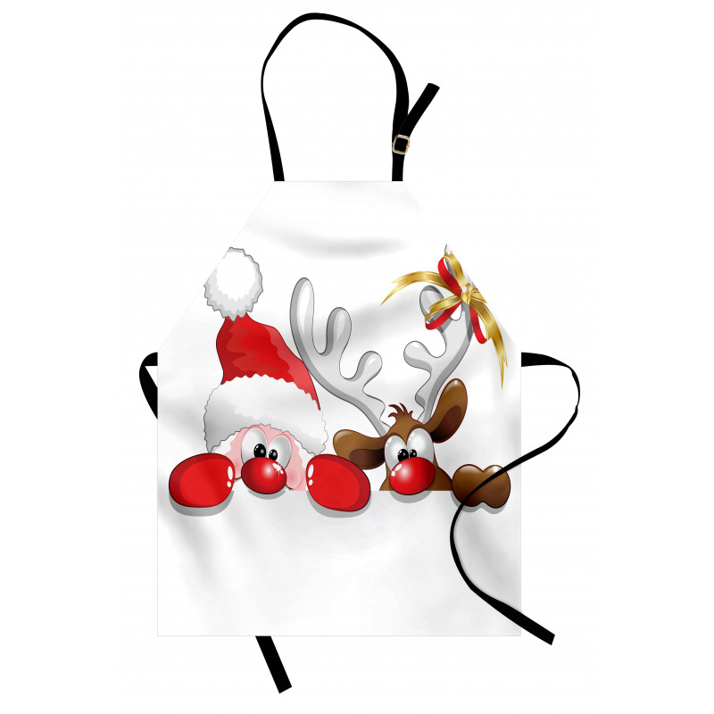 Funny Santa Reindeer Apron