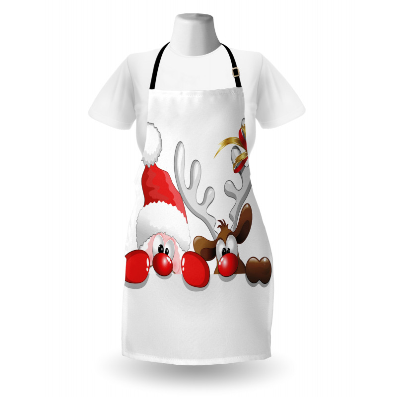 Funny Santa Reindeer Apron