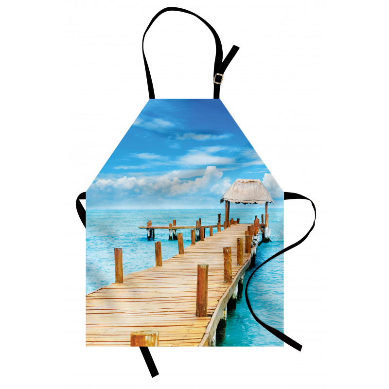 Tropic Seascape Wooden Jetty Apron