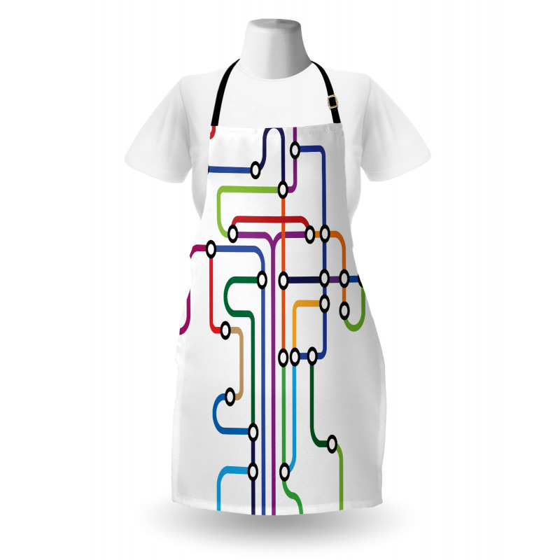 Abstract Colorful Subway Apron