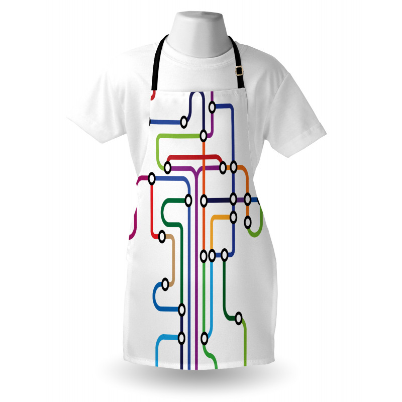 Abstract Colorful Subway Apron