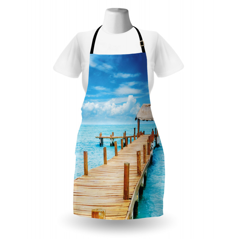 Tropic Seascape Wooden Jetty Apron