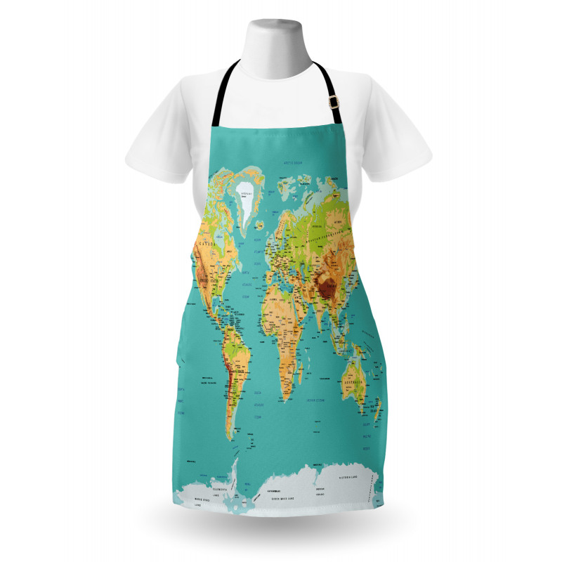 World Geography Continents Apron