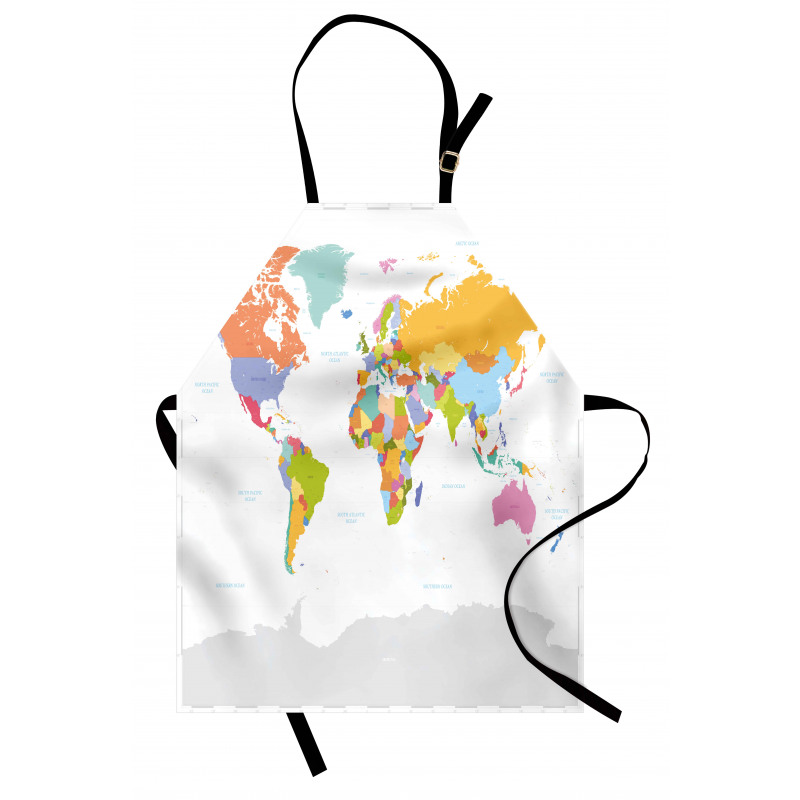 Haritalar Mutfak Önlüğü Dünya Ülkeleri