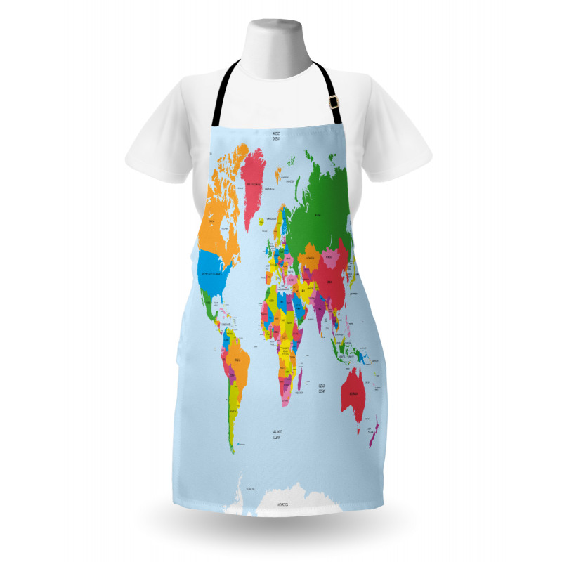 Colorful Political World Apron