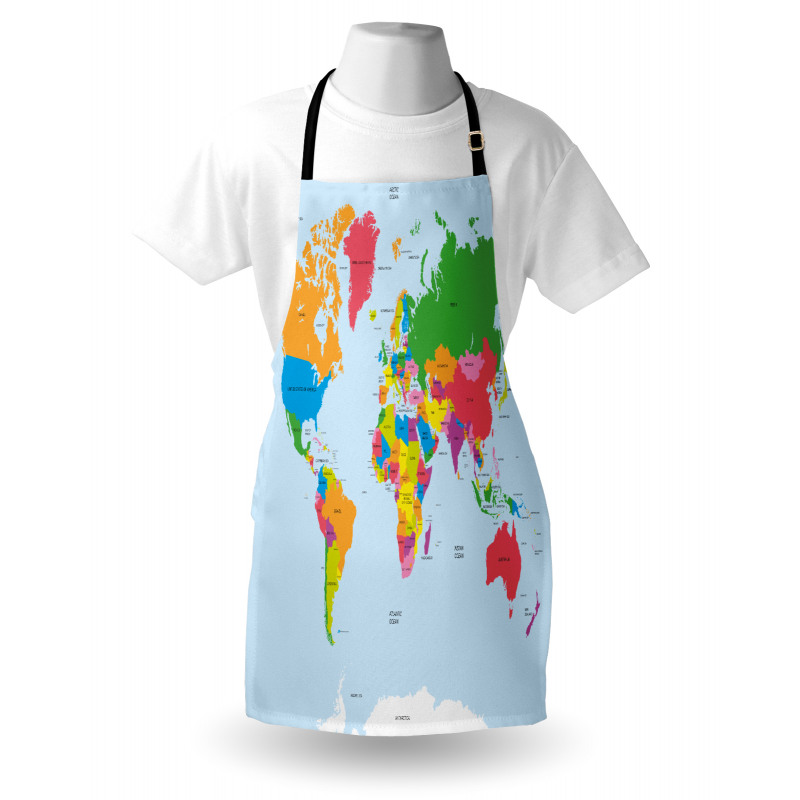 Colorful Political World Apron