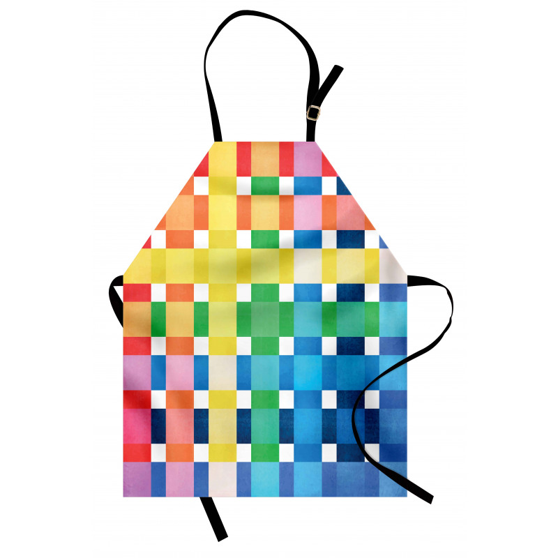 Rainbow Squares Art Apron