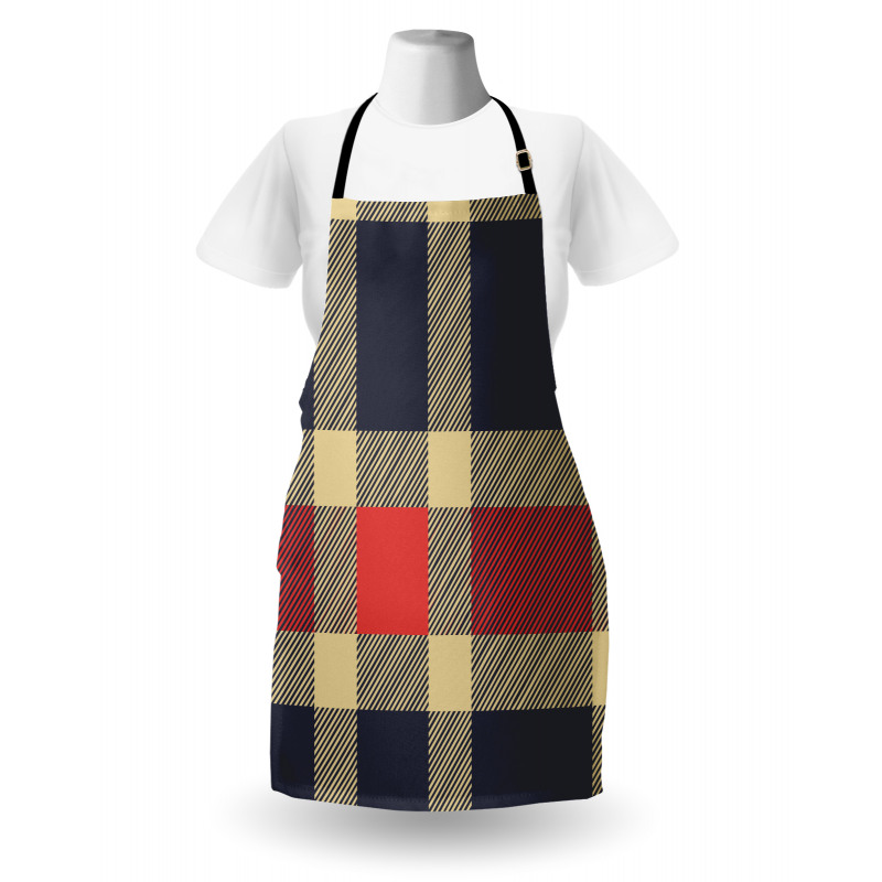 Vintage Plaid Lines Apron