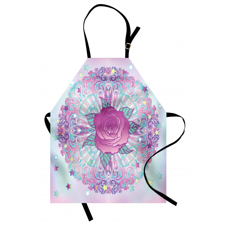 Psychedelic Rose Mandala Apron