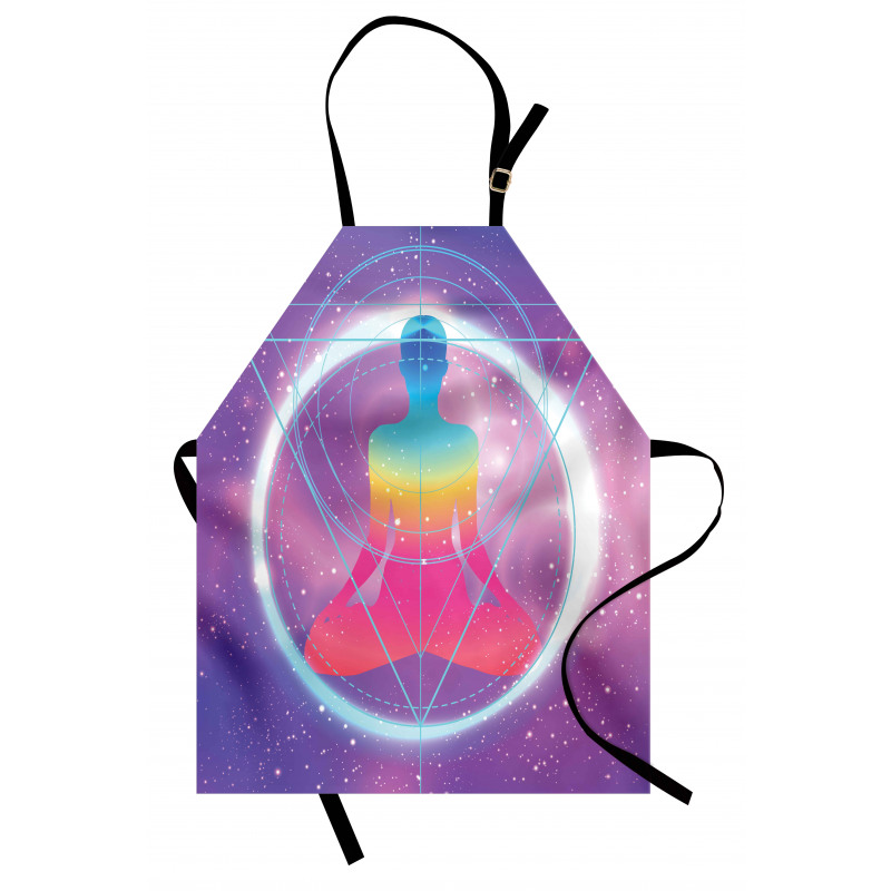 Human Meditation Galaxy Apron