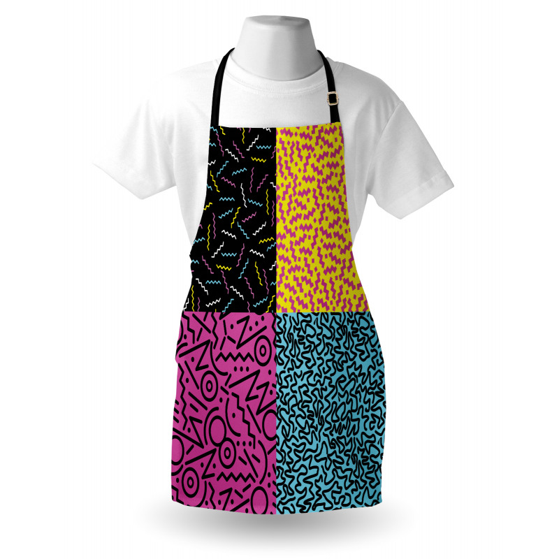 Eighties Funky Pop Doodle Apron