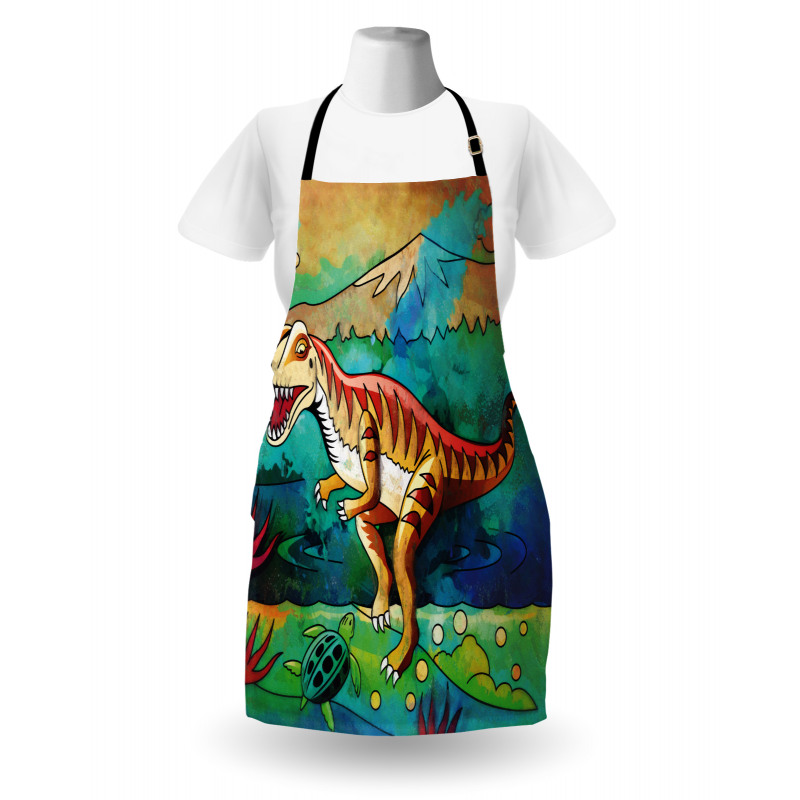 Colorful Velociraptor Apron