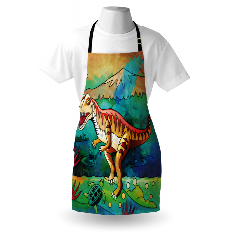 Colorful Velociraptor Apron