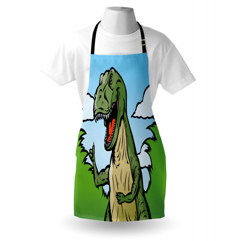 Cartoon T-Rex Funny Apron