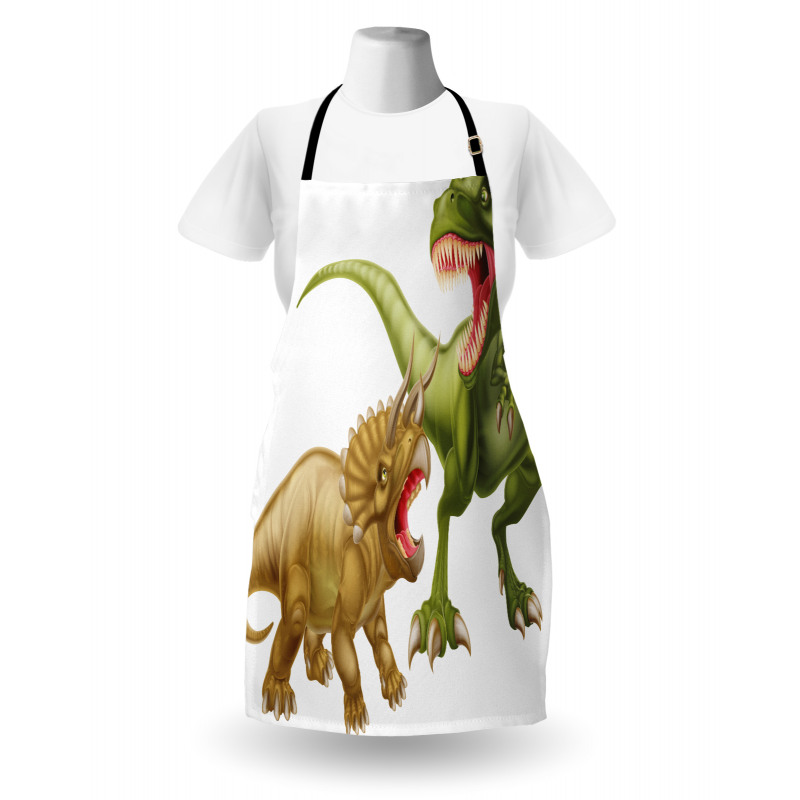 2 Dinosaurs Pattern Apron