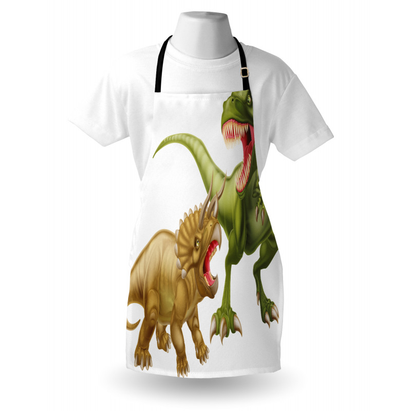 2 Dinosaurs Pattern Apron