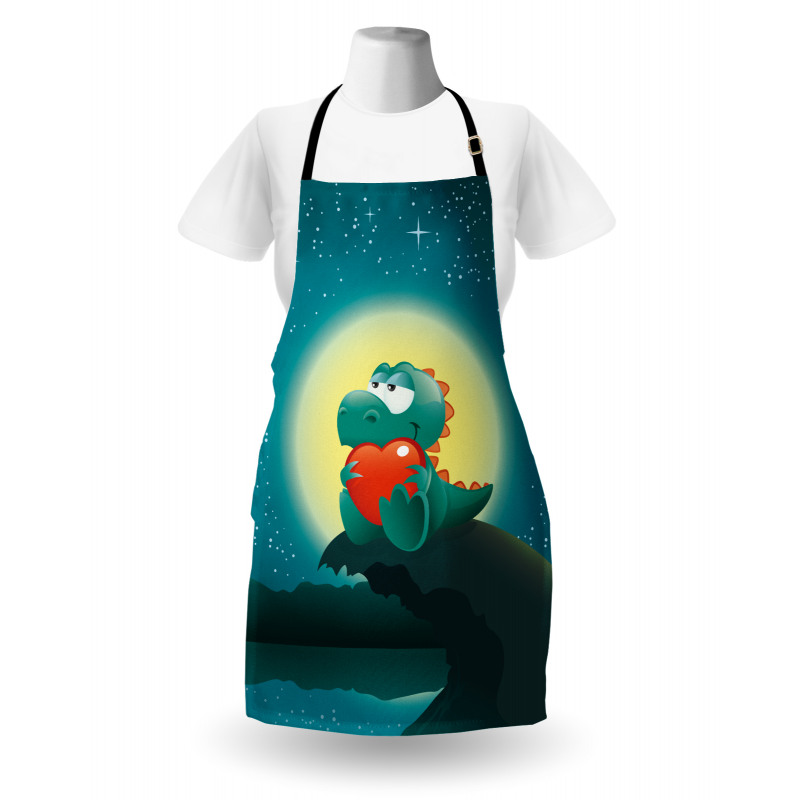 Romantic Dino Apron