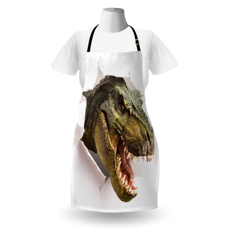 Dino Tears up Paper Apron