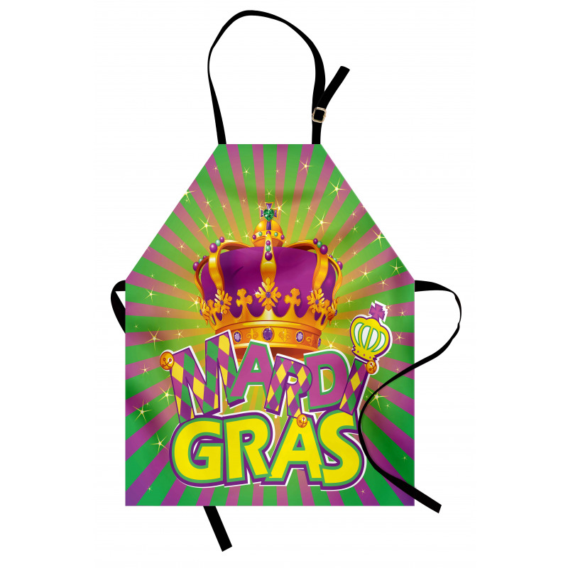 Çizgili Mutfak Önlüğü Mardi Gras Karnavalı