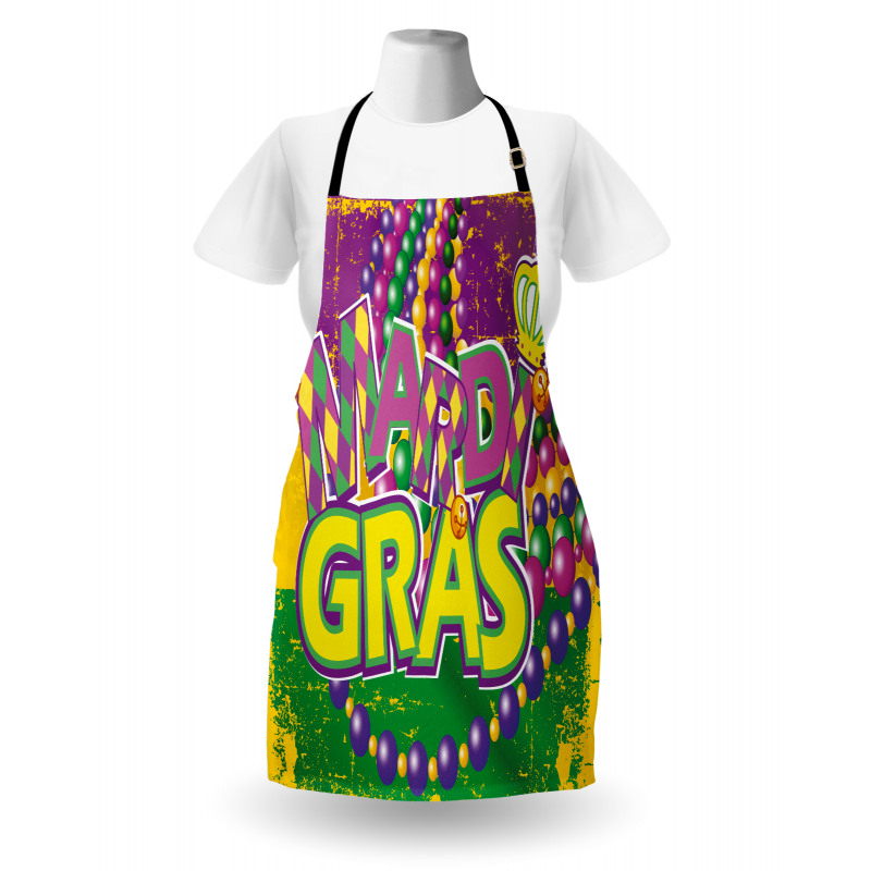 Grunge Beads Letters Apron