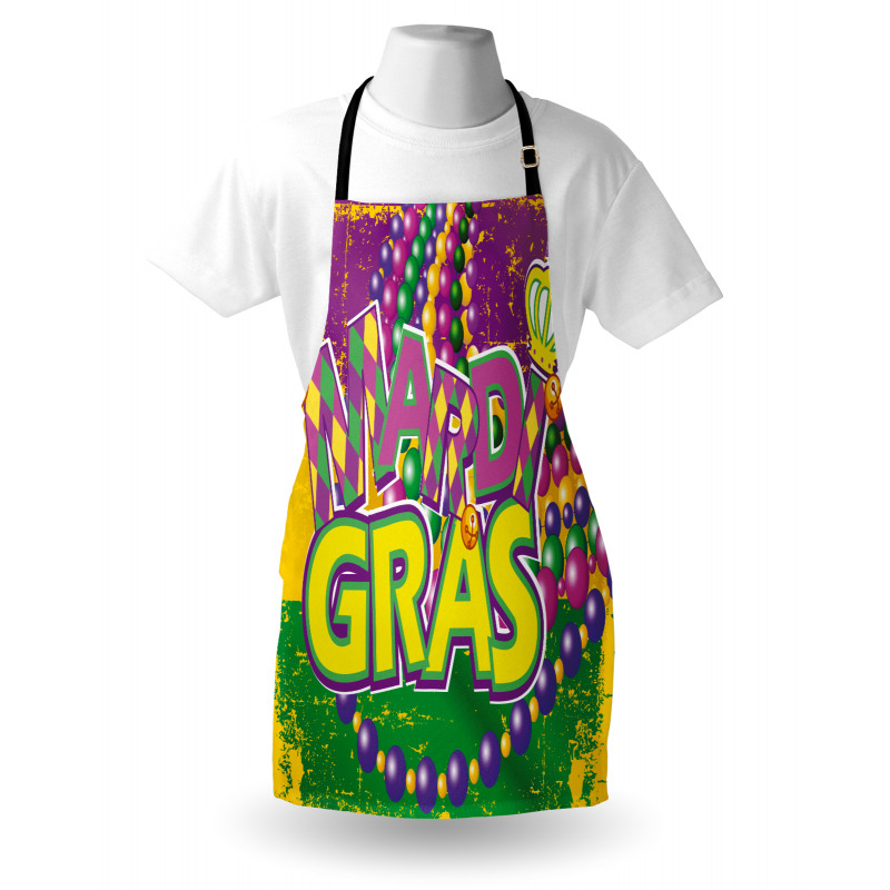 Grunge Beads Letters Apron