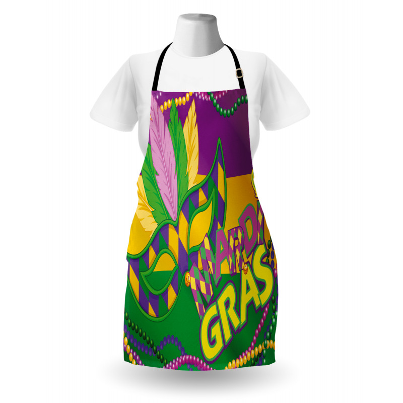 Vivid Beads Feathers Apron