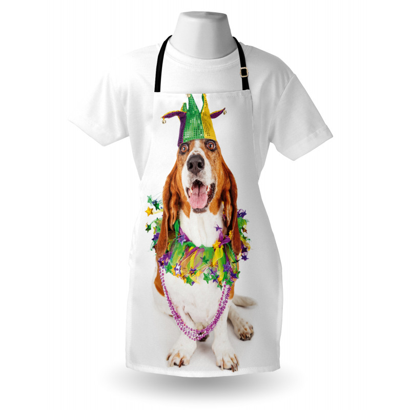 Happy Dog Jester Hat Apron