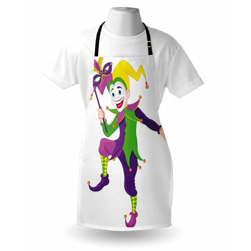 Özel Günler için Mutfak Önlüğü Maskeli Joker Desenli