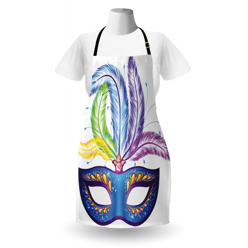 Blue Venetian Mask Apron