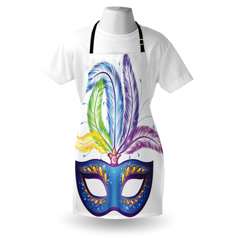 Blue Venetian Mask Apron