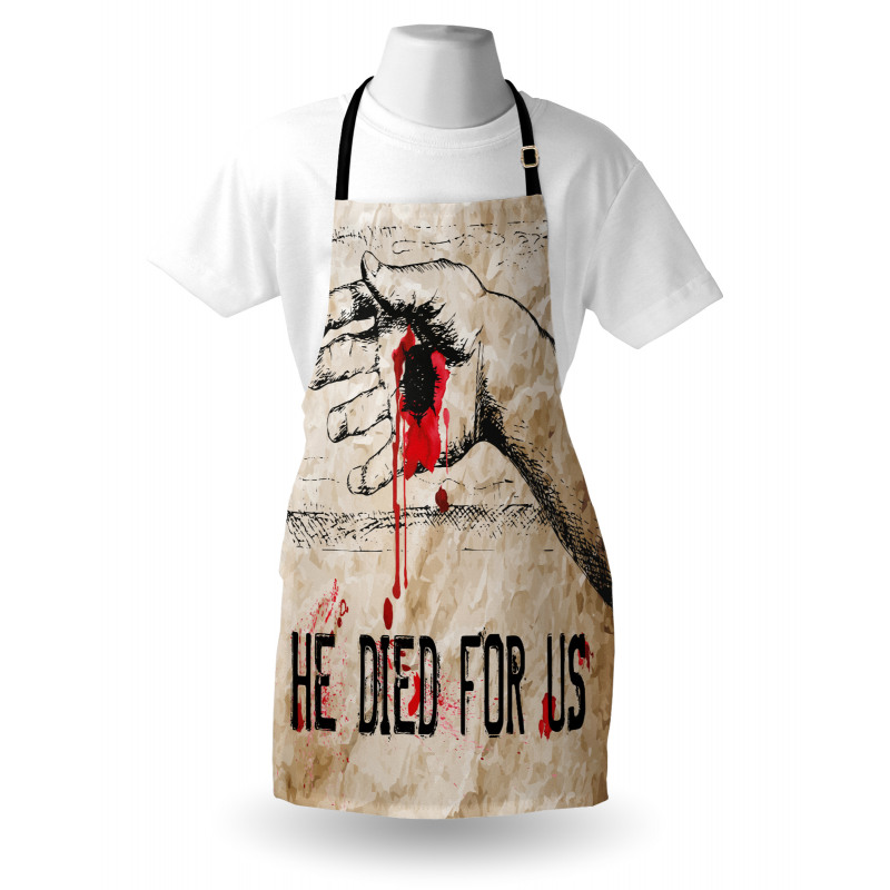 Bloody Hand Nailed Sketch Apron